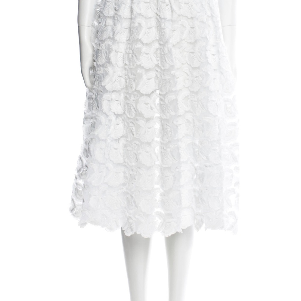 Maje White floral Appliqué Knee length Skirt